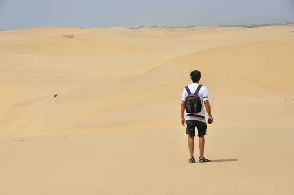 Caminhando pelos Médanos de Coro, na entrada da península de Paraguaná, no noroeste da Venezuela